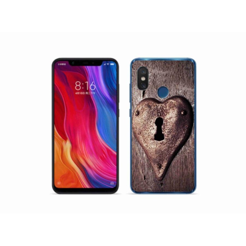 Gél borító mmCase a Xiaomi Mi 8-hoz - szív alakú zár
