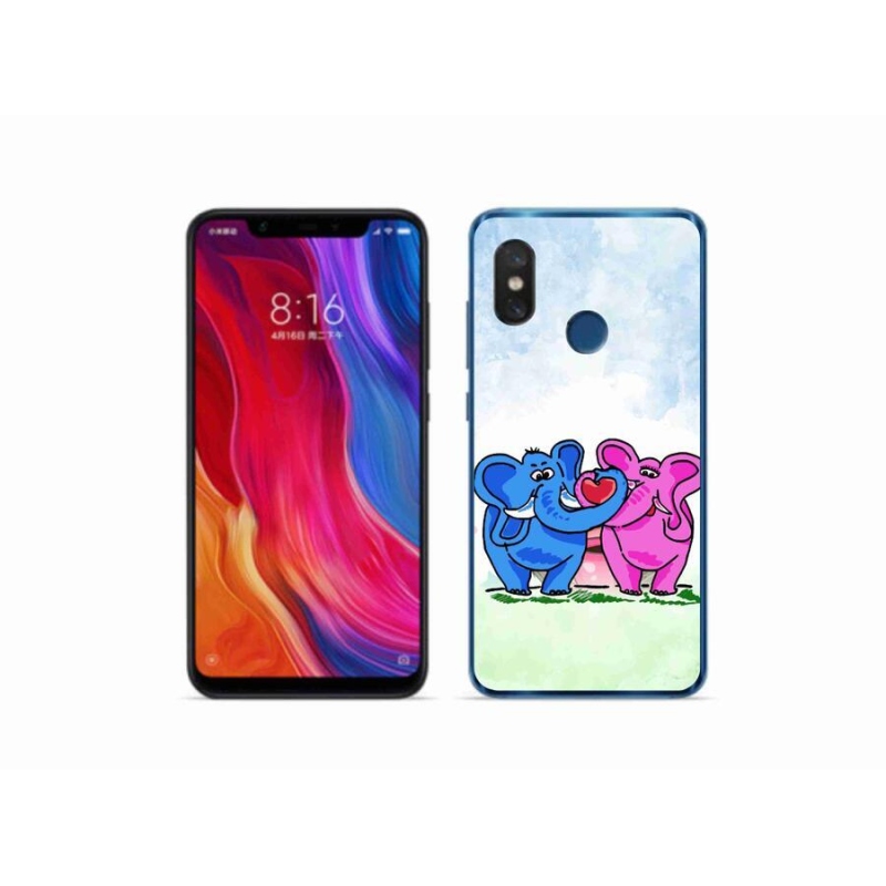Gél borítás mmCase a Xiaomi Mi 8-hoz - szerelmes elefántok