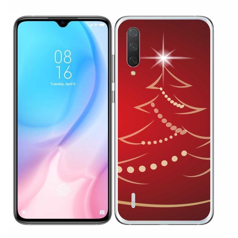 Gél borítás mmCase a Xiaomi Mi 9 Lite számára - karácsonyfa karikatúra