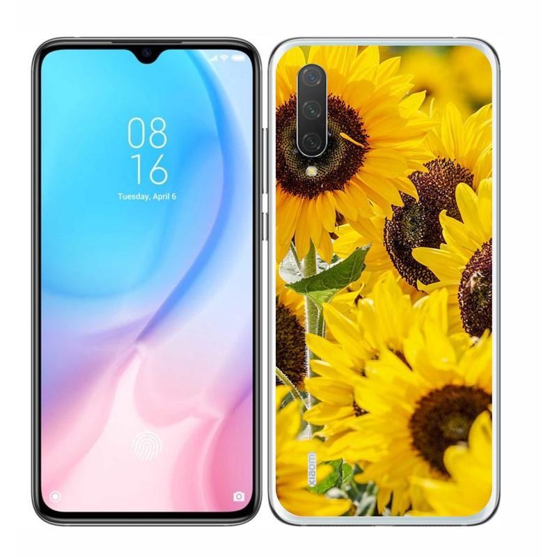 Gél borítás mmCase a Xiaomi Mi 9 Lite készülékhez - Napraforgó
