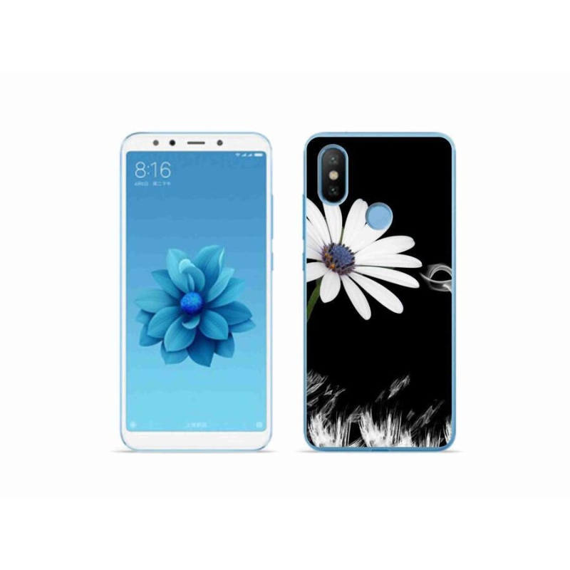 Gél borítás mmCase a Xiaomi Mi A2-hez - fehér virág