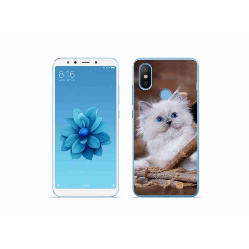Gél borítás mmCase a Xiaomi Mi A2-hez - fehér cica