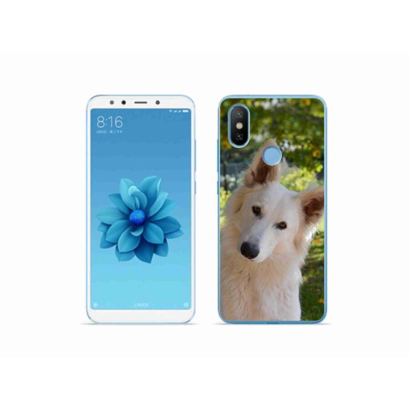 Gél borítás mmCase a Xiaomi Mi A2-hez - fehér Svájci juhász 1