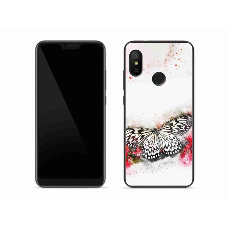 Gél borítás mmCase a Xiaomi Mi A2 Lite készülékhez - fekete-fehér pillangó