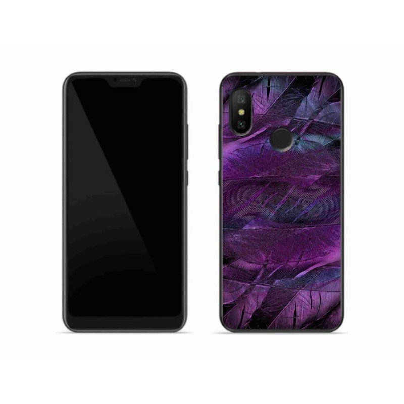 Gél borítás mmCase a Xiaomi Mi A2 Lite készülékhez - lila tollak