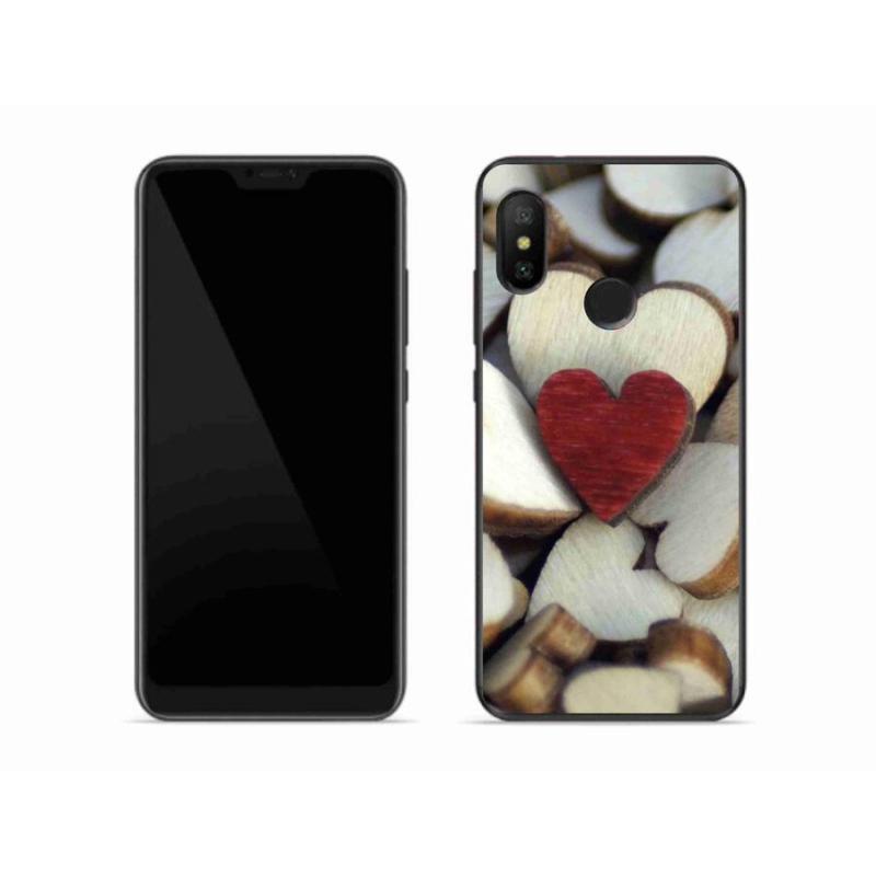 Gél borítás mmCase a Xiaomi Mi A2 Lite készülékhez - gravírozott piros szív