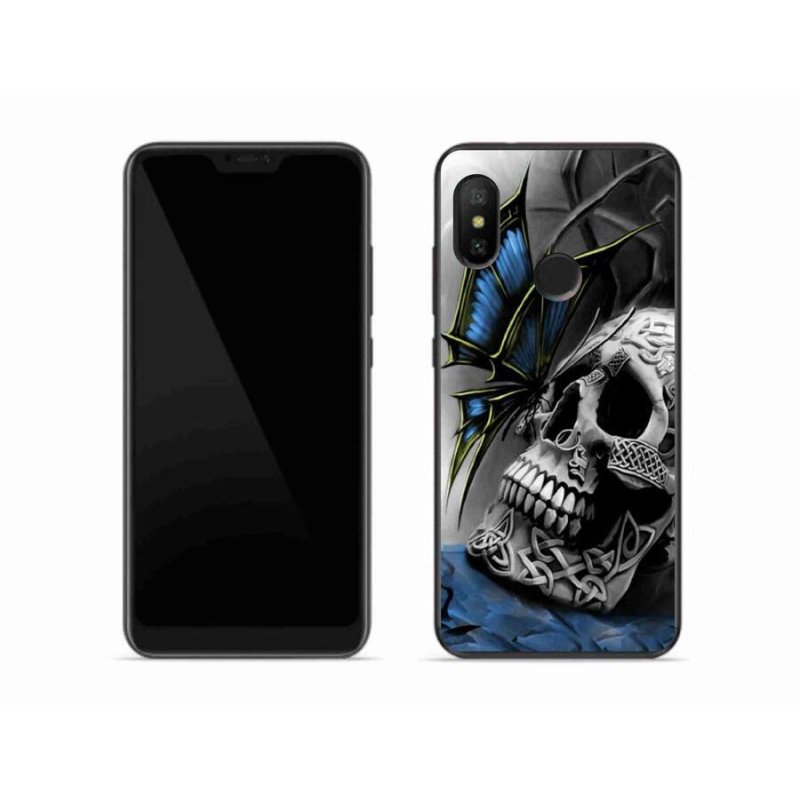 Gél borítás mmCase a Xiaomi Mi A2 Lite készülékhez - pillangó és koponya
