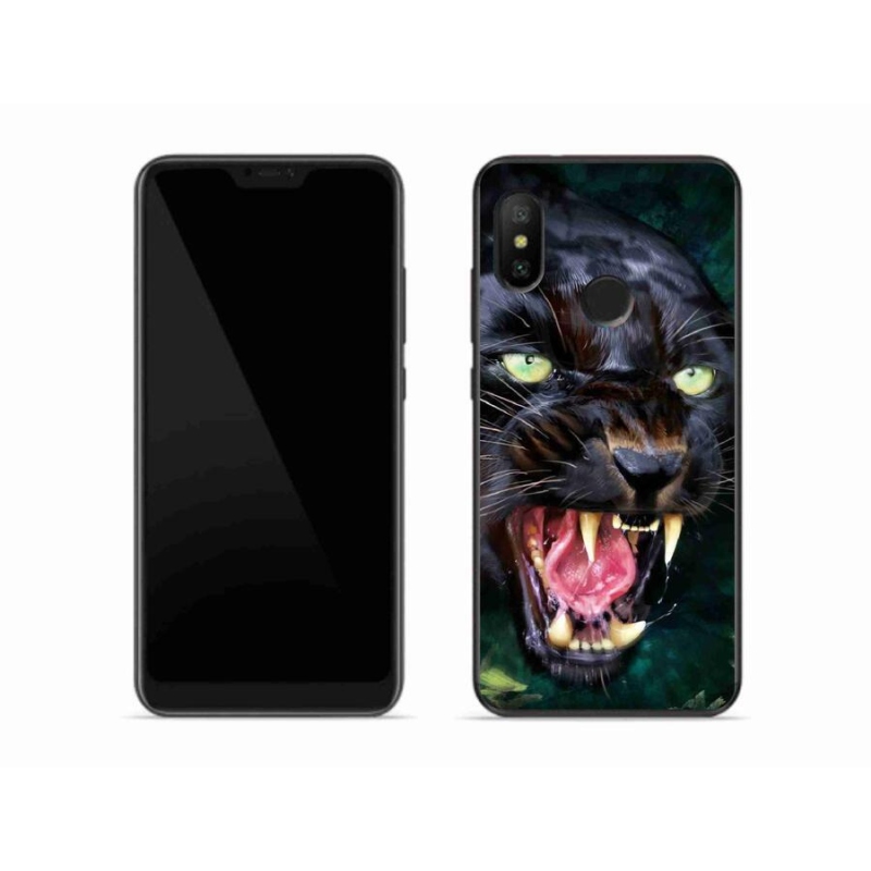 Gél borítás mmCase a Xiaomi Mi A2 Lite készülékhez - dühös fekete párduc