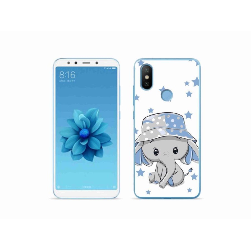 Gél borítás mmCase a Xiaomi Mi A2 készülékhez - kék elefánt
