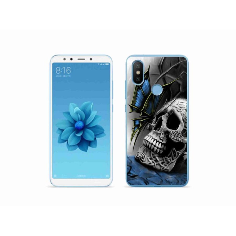 Gél borítás mmCase a Xiaomi Mi A2-hez - pillangó és koponya