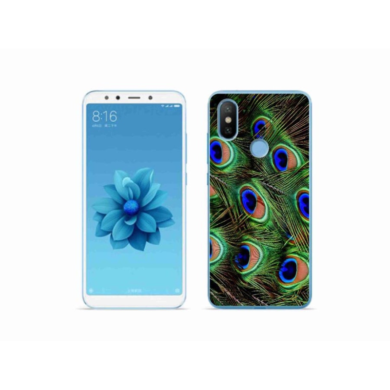 Gél borítás mmCase a Xiaomi Mi A2 készülékhez - pávatoll