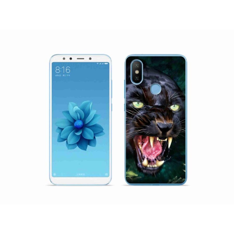 Gél borítás mmCase a Xiaomi Mi A2 készülékhez - dühös fekete párduc