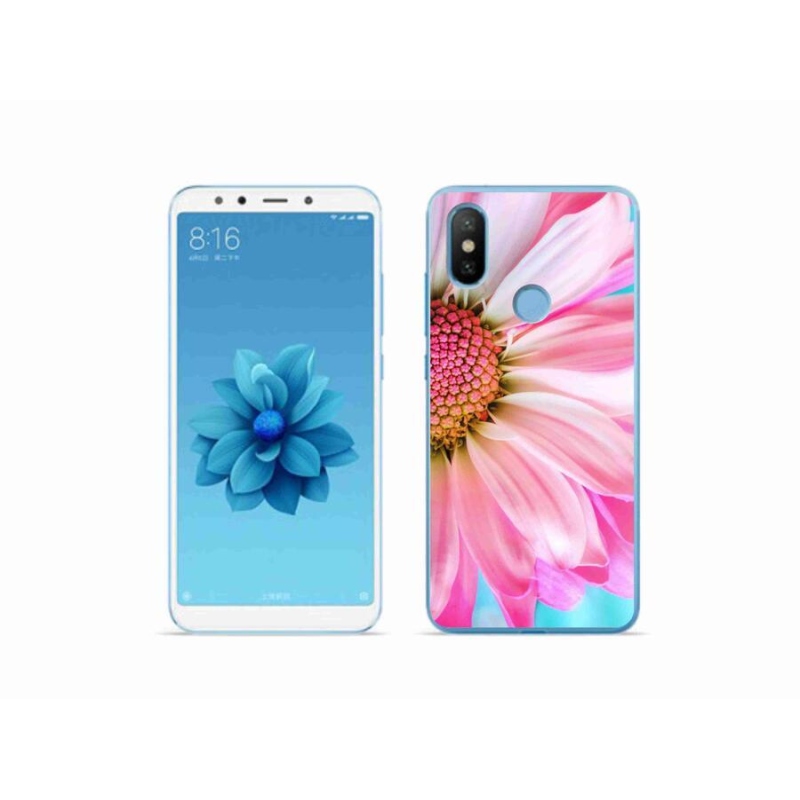 Gél borítás mmCase a Xiaomi Mi A2-hez - rózsaszín virág