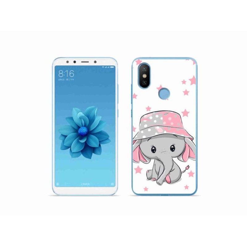 Gél borítás mmCase a Xiaomi Mi A2-hez - rózsaszín elefánt