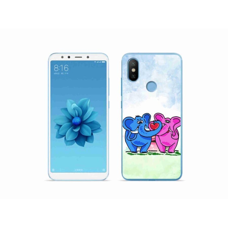 Gél borítás mmCase a Xiaomi Mi A2-hez - szerelmes elefántok