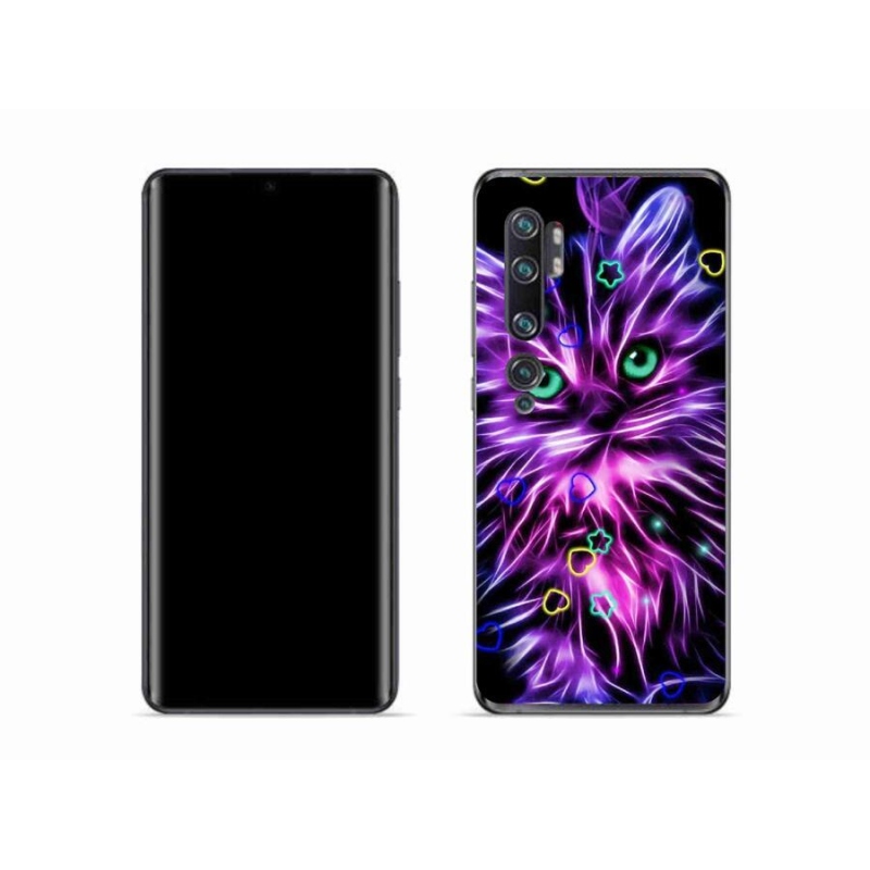 Gél borító mmCase a Xiaomi Mi Note 10 készülékhez - absztrakt macska