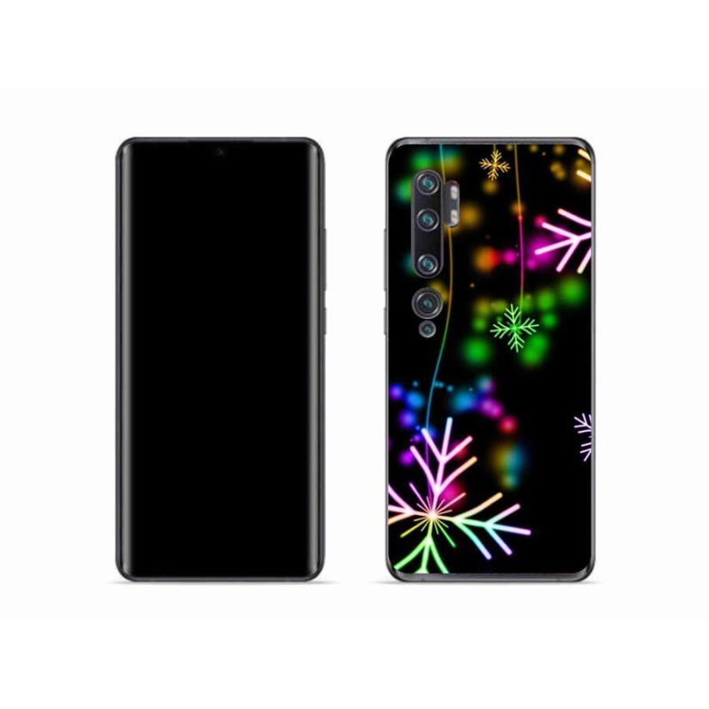 Gél borítás mmCase a Xiaomi Mi Note 10 készülékhez - színes hópelyhek