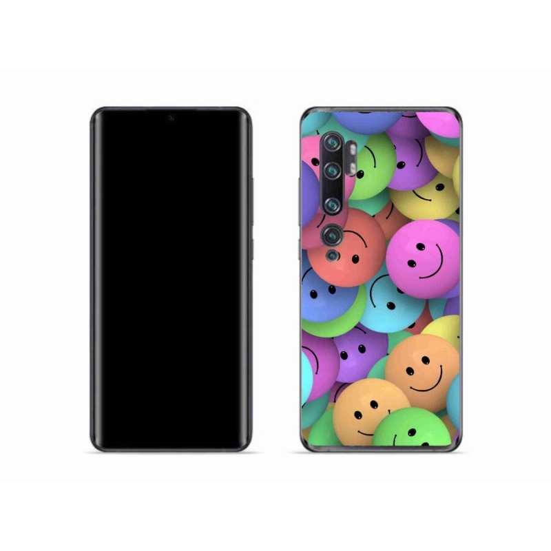 Gél borító mmCase a Xiaomi Mi Note 10 készülékhez - színes smiley-k