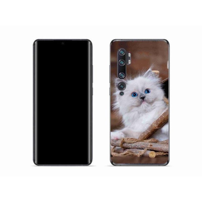 Gél borítás mmCase a Xiaomi Mi Note 10 készülékhez - fehér cica