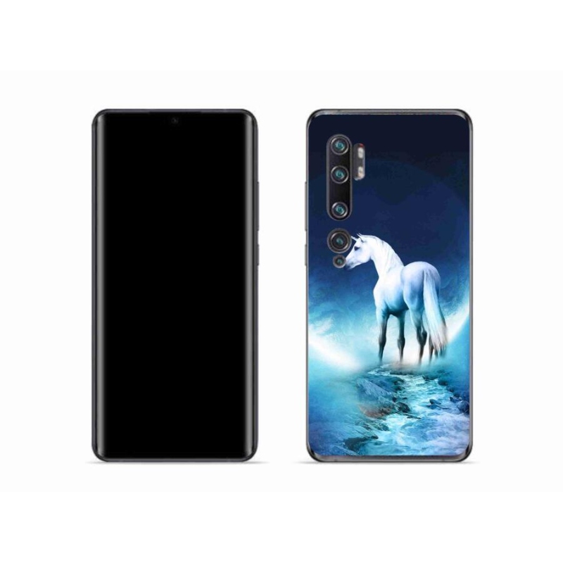 Gél borítás mmCase a Xiaomi Mi Note 10 készülékhez - fehér egyszarvú