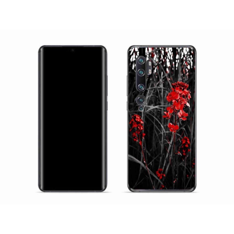Gél borítás mmCase a Xiaomi Mi Note 10 - piros növényhez