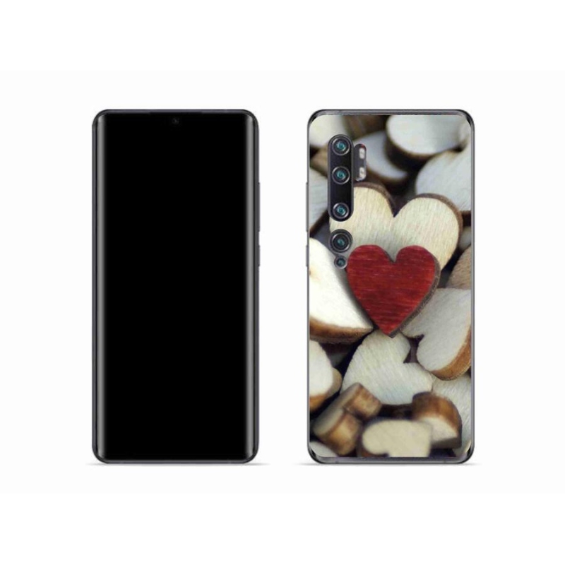 Gél borítás mmCase a Xiaomi Mi Note 10 készülékhez - gravírozott piros szív