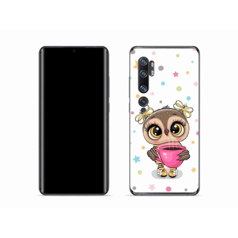 Gél borító mmCase a Xiaomi Mi Note 10 készülékhez - rajzfilm bagoly