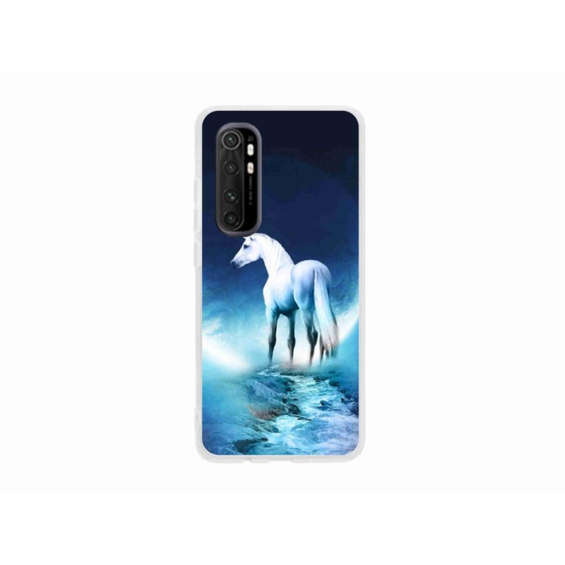 Zselés borítás mmCase a Xiaomi Mi Note 10 Lite készülékhez - fehér egyszarvú