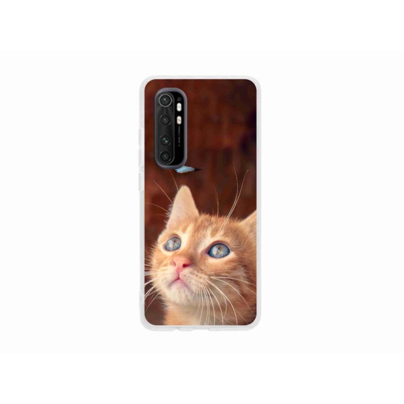 Gél borítás mmCase a Xiaomi Mi Note 10 Lite készülékhez - pillangó és cica