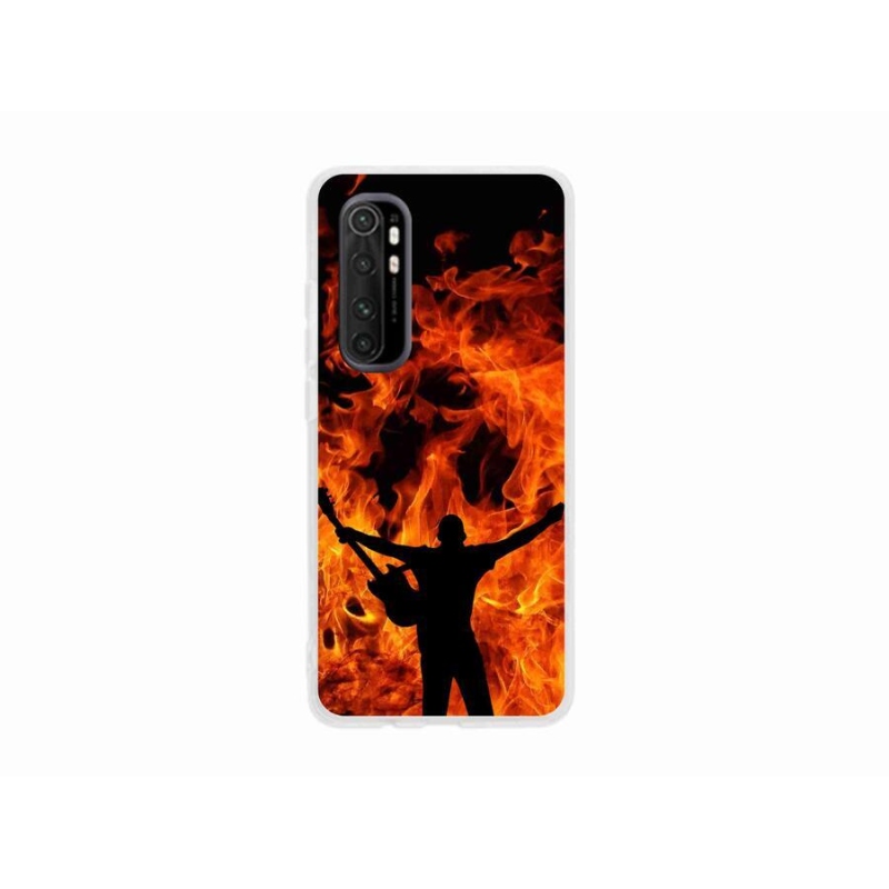 Gél borító mmCase a Xiaomi Mi Note 10 Lite számára - zenész és tűz