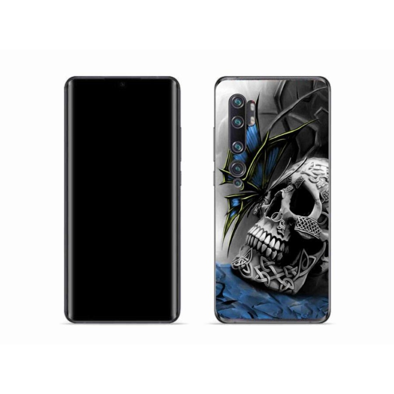 Gél borítás mmCase a Xiaomi Mi Note 10 készülékhez - pillangó és koponya