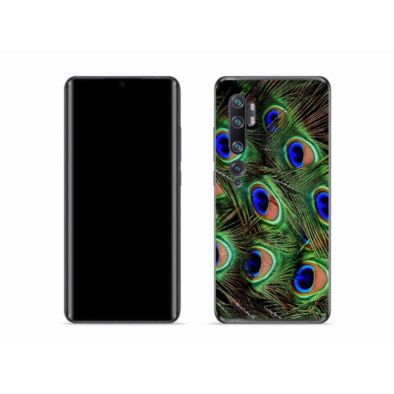 Zselés borítás mmCase a Xiaomi Mi Note 10 készülékhez - pávatoll