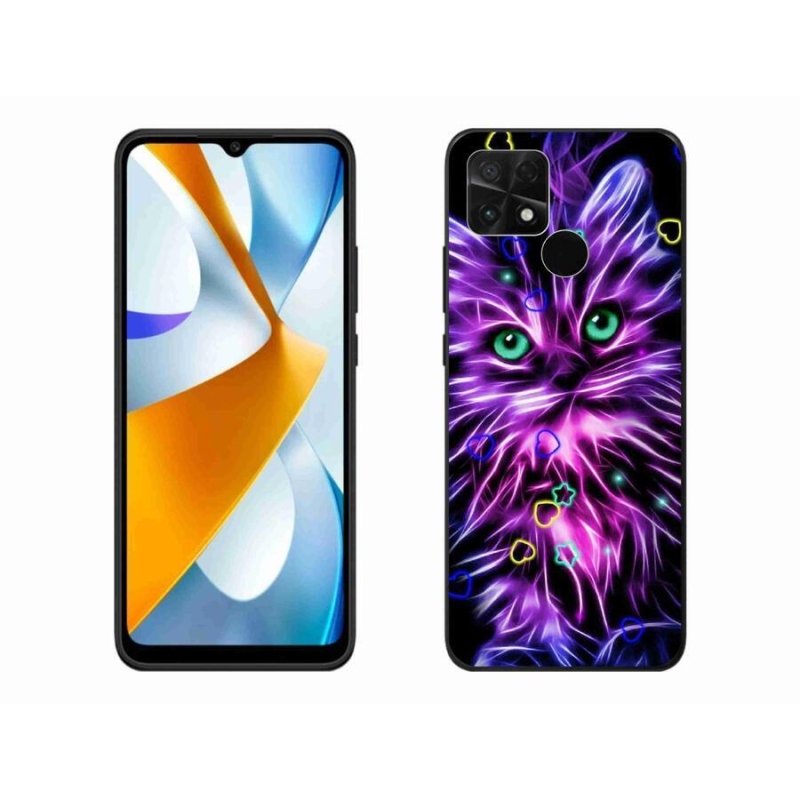 Gél borító mmCase a Xiaomi Poco C40 készülékhez - absztrakt macska