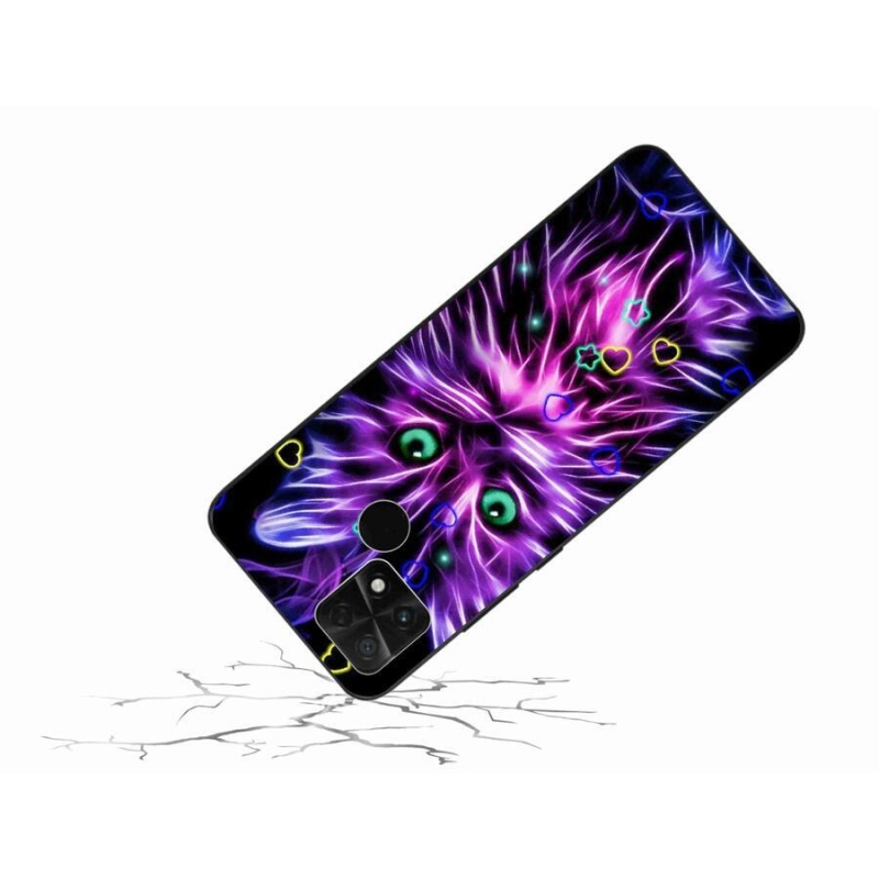 Gél borító mmCase a Xiaomi Poco C40 készülékhez - absztrakt macska