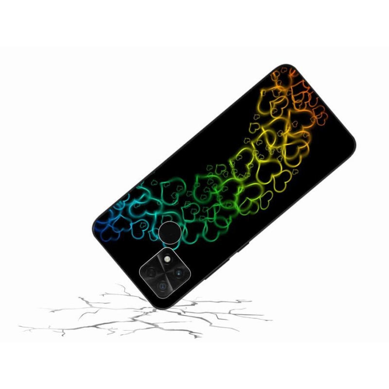 Gél borító mmCase a Xiaomi Poco C40 készülékhez - színes szívek