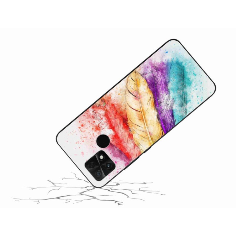 Gél borítás mmCase a Xiaomi Poco C40 készülékhez - színes tollak