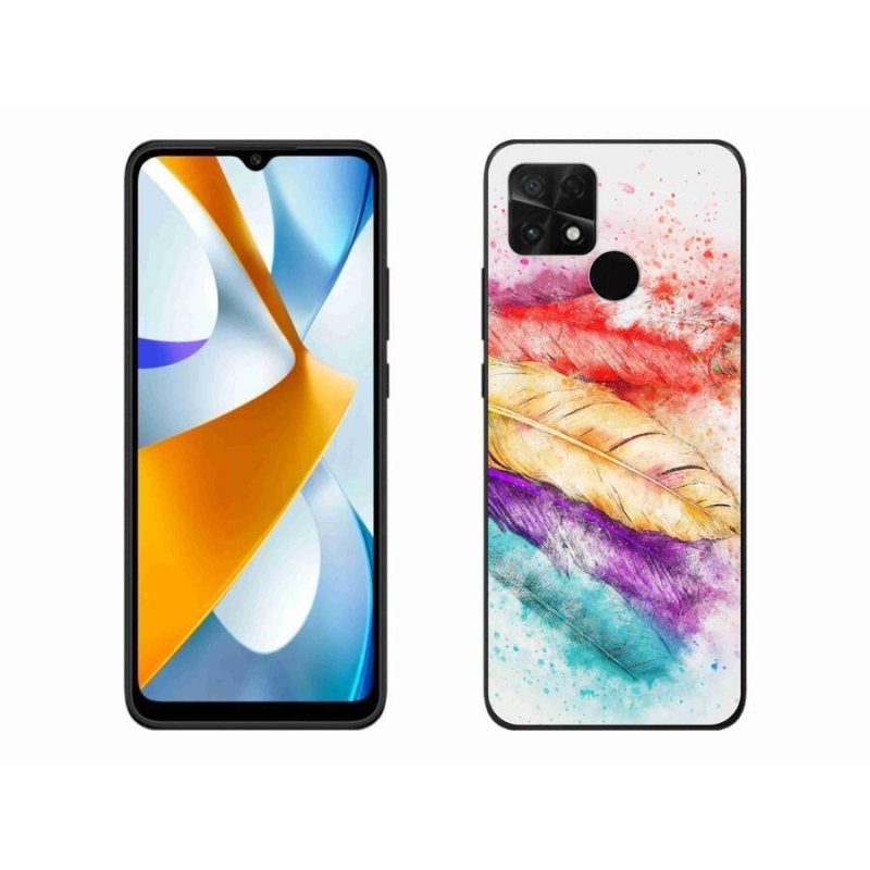 Gél borítás mmCase a Xiaomi Poco C40 készülékhez - színes tollak