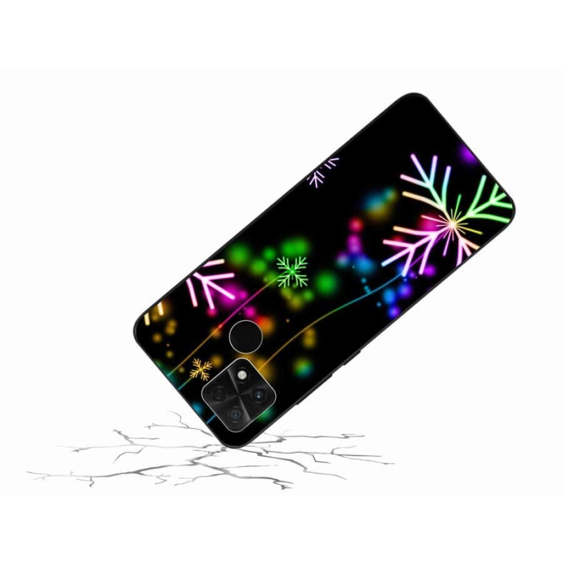 Gél borítás mmCase a Xiaomi Poco C40 készülékhez - színes hópelyhek