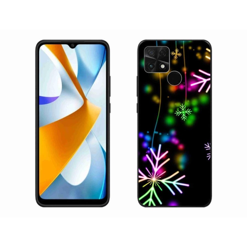 Gél borítás mmCase a Xiaomi Poco C40 készülékhez - színes hópelyhek