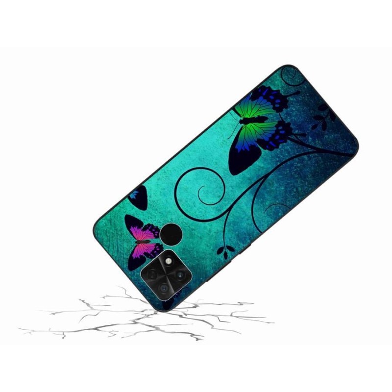 Gél borítás mmCase a Xiaomi Poco C40 készülékhez - színes pillangók