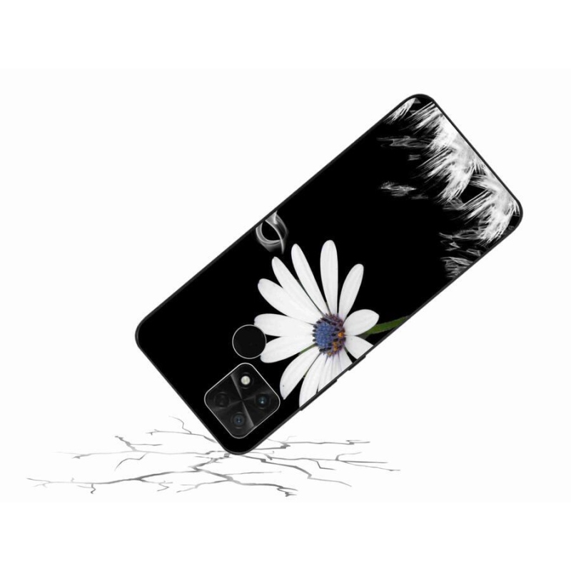 Gél borítás mmCase a Xiaomi Poco C40 készülékhez - fehér virág