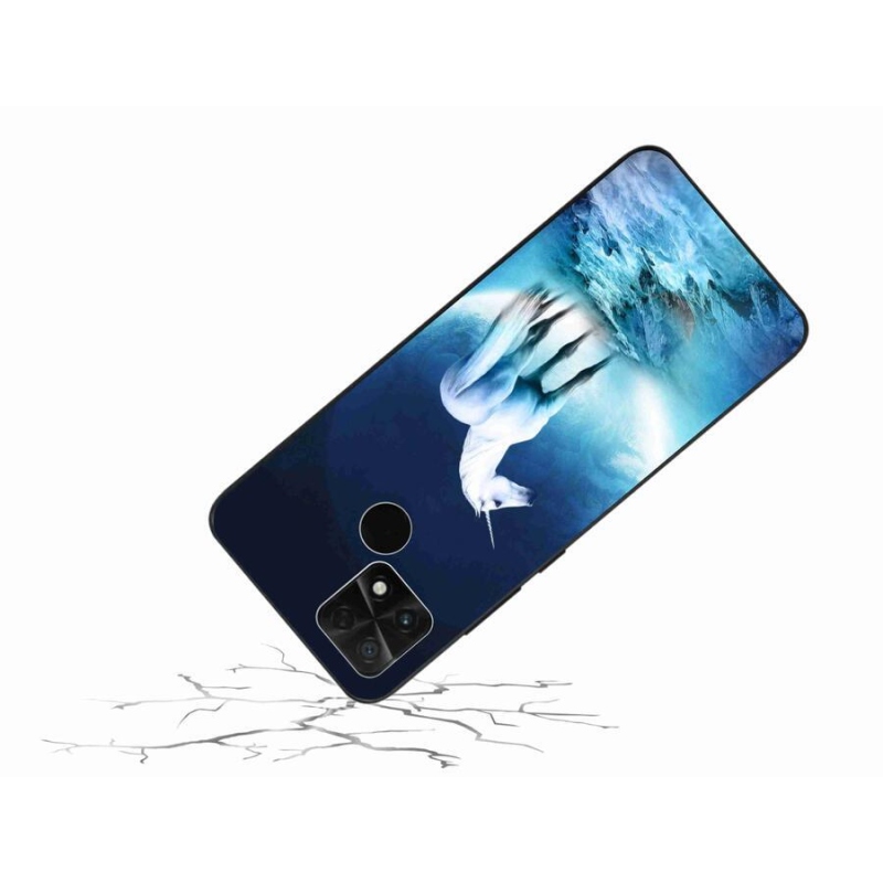 Gél borítás mmCase a Xiaomi Poco C40 készülékhez - fehér egyszarvú