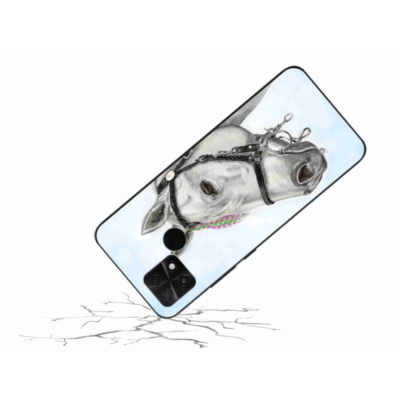 Gél borítás mmCase a Xiaomi Poco C40-hez - fehér ló 1