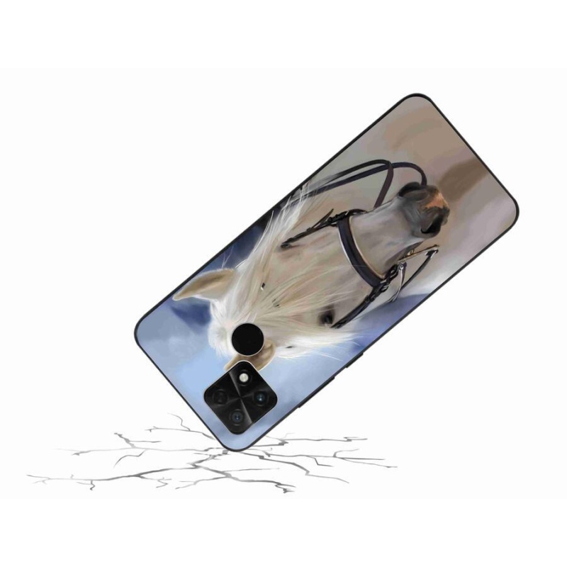 Gél borítás mmCase a Xiaomi Poco C40 készülékhez - fehér ló