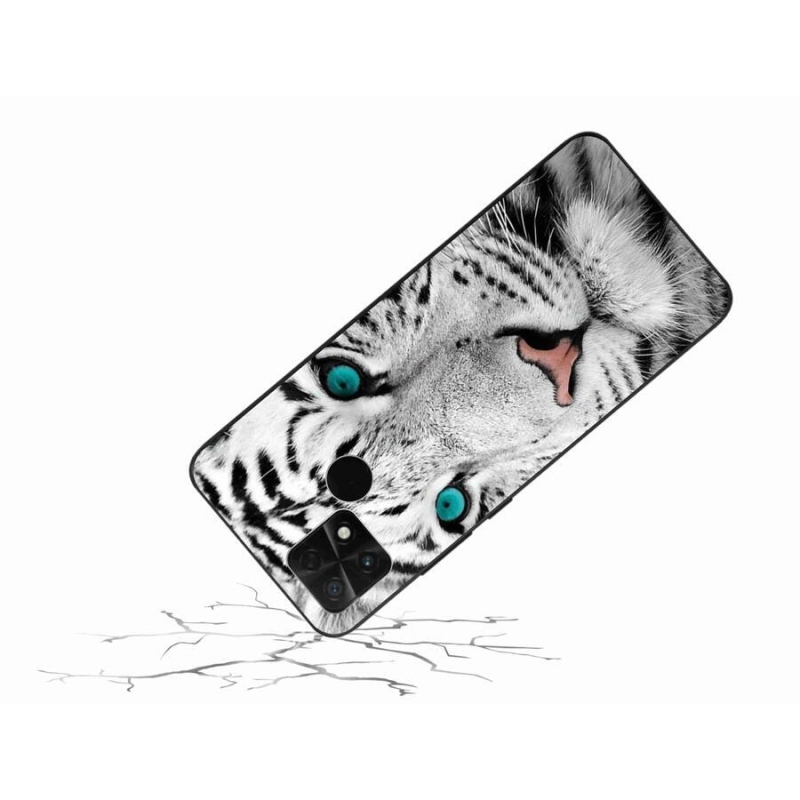 Gél borítás mmCase a Xiaomi Poco C40 készülékhez - fehér tigris