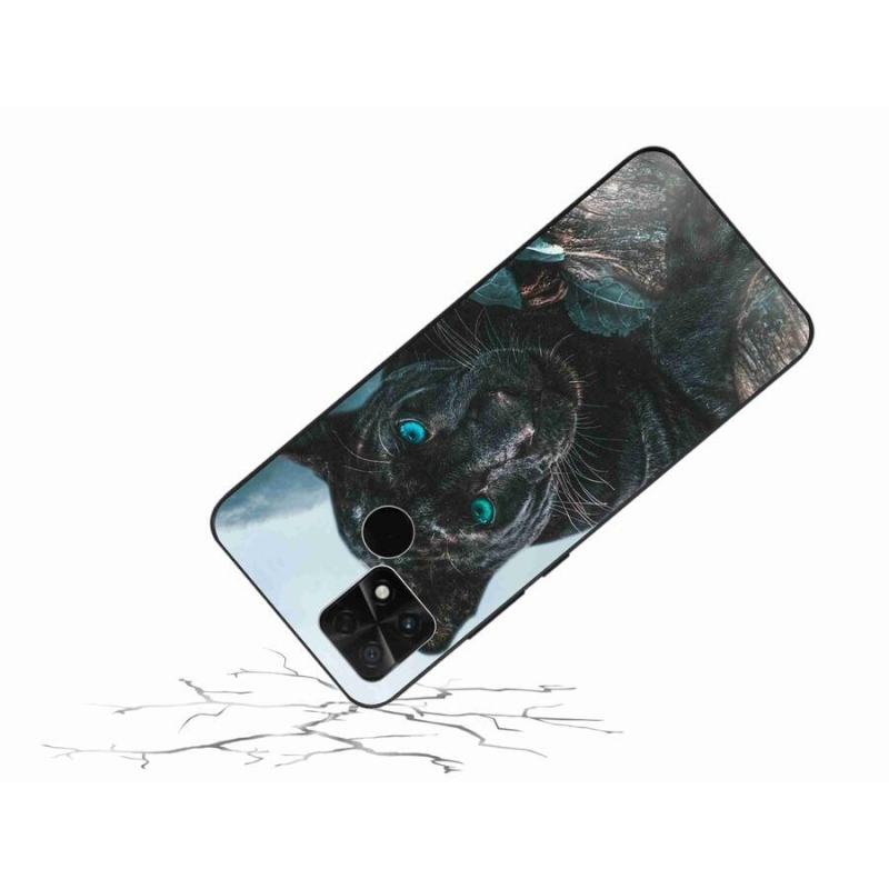 Gél borítás mmCase a Xiaomi Poco C40 készülékhez - fekete párduc