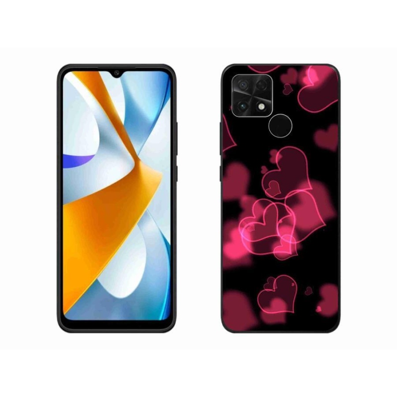 Gél borítás mmCase a Xiaomi Poco C40 készülékhez - piros szívek