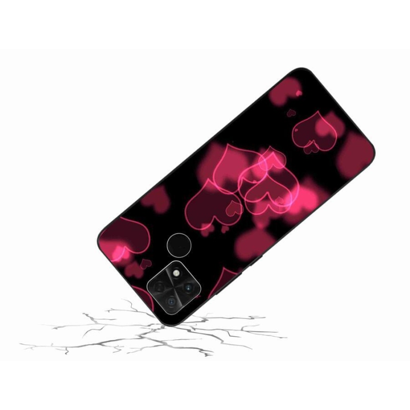Gél borítás mmCase a Xiaomi Poco C40 készülékhez - piros szívek