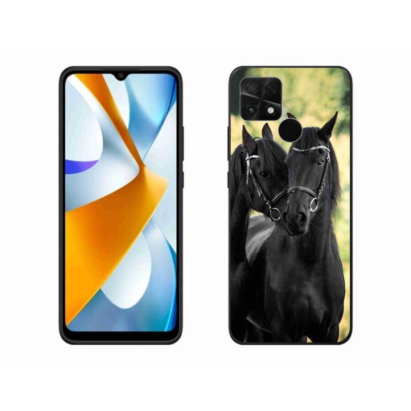 Gél borítás mmCase a Xiaomi Poco C40-hez - két fekete ló