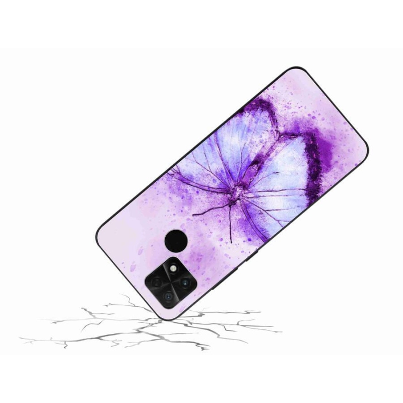 Gél borítás mmCase a Xiaomi Poco C40 készülékhez - lila pillangó